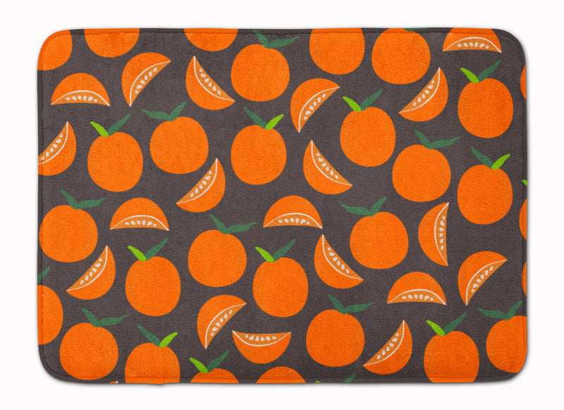 Oranges on Gray Machine Washable Memory Foam Mat BB5142RUG