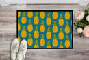 Pineapples on Teal Doormat Indoor Outdoor 24H X 36W Front Door Mat Rugs for Entryway, Non Slip Washable Low Pile,