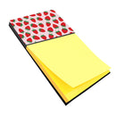 Strawberries on Pink Watercolor Sticky Note Holder Refillable Dispenser Desk Accessory 3x3 Pad Gift
