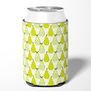 Pears on White Can or Bottle Hugger Cooler Sleeve for Standard 12 oz Cans, Insulated Foam Beer & Soda Can Hugger Reusable