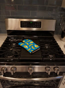 Bananas on Blue Oven Mitt Heat Resistant Thick Oven Mitt for Hot Pans and Oven, Kitchen Mitt Protect Hands, Cooking Baking Glove