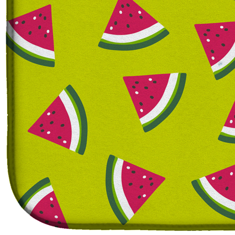 Watermelon on Lime Green Dish Drying Mat BB5151DDM