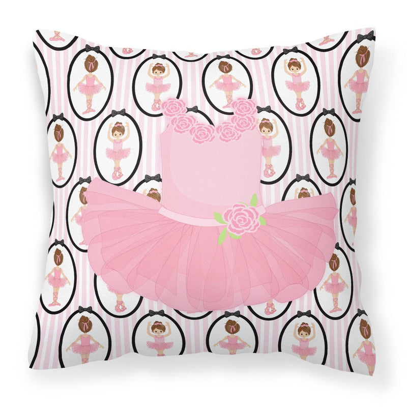 Ballerina Pink Tutu Fabric Decorative Pillow BB5153PW1818