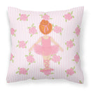Ballerina Red Head Back Pose Decorative Throw Pillow 18x18 Indoor Outdoor Accent Cushion, Fabric Cover with Insert for Sofa, Bed, Porch & Living Room