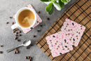 Ballerinas and Roses Foam Coasters Set of 4 Cup Coasters for Indoor Outdoor, Tabletop Protection, Anti Slip, Mouse pad Material