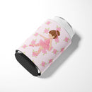 Ballerina Brunette Point Can or Bottle Hugger Cooler Sleeve for Standard 12 oz Cans, Insulated Foam Beer & Soda Can Hugger Reusable