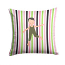 Boy Dancer Bikatard Decorative Throw Pillow 14x14 Indoor Outdoor Accent Cushion, Fabric Cover with Insert for Sofa, Bed, Porch & Living Room