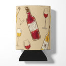 Red and White Wine Can or Bottle Hugger Cooler Sleeve for Standard 12 oz Cans, Insulated Foam Beer & Soda Can Hugger Reusable