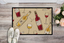 Red and White Wine Doormat Indoor Outdoor 24H X 36W Front Door Mat Rugs for Entryway, Non Slip Washable Low Pile,