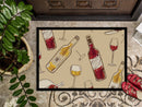 Red and White Wine Doormat Indoor Outdoor 24H X 36W Front Door Mat Rugs for Entryway, Non Slip Washable Low Pile,