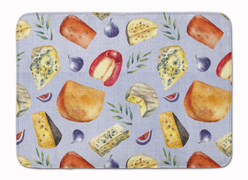 Assortment of Cheeses Machine Washable Memory Foam Mat BB5198RUG