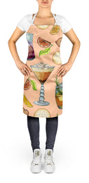 Drinks and Cocktails Peach Apron Cooking Kitchen Server Baking Crafts Gardening for Adult Women Men, Unisex, Large, Multicolor