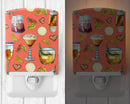 Drinks and Cocktails Salmon Ceramic Night Light Compact, UL-Certified, Ideal for Bedroom, Bathroom, Nursery, Hallway, Kitchen, 6x4x3, Multicolor