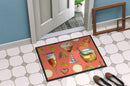 Drinks and Cocktails Salmon Doormat Indoor Outdoor 18H X 27W Front Door Mat Rugs for Entryway, Non Slip Washable