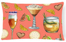 Drinks and Cocktails Salmon Decorative Throw Pillow 12x16 Indoor Outdoor Accent Cushion, Fabric Cover with Insert for Sofa, Bed, Porch & Living Room