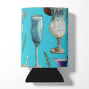 Drinks and Cocktails Blue Can or Bottle Hugger Cooler Sleeve for Standard 12 oz Cans, Insulated Foam Beer & Soda Can Hugger Reusable