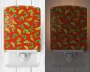 Lemons, Limes and Oranges Ceramic Night Light Compact, UL-Certified, Ideal for Bedroom, Bathroom, Nursery, Hallway, Kitchen, 6x4x3, Multicolor