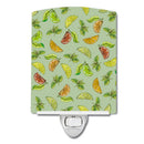 Lemons, Limes and Oranges Ceramic Night Light Compact, UL-Certified, Ideal for Bedroom, Bathroom, Nursery, Hallway, Kitchen, 6x4x3, Multicolor