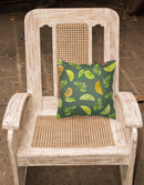 Lemons, Limes and Oranges Decorative Throw Pillow 18x18 Indoor Outdoor Accent Cushion, Fabric Cover with Insert for Sofa, Bed, Porch & Living Room