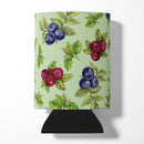 Berries in Green Can or Bottle Hugger Cooler Sleeve for Standard 12 oz Cans, Insulated Foam Beer & Soda Can Hugger Reusable