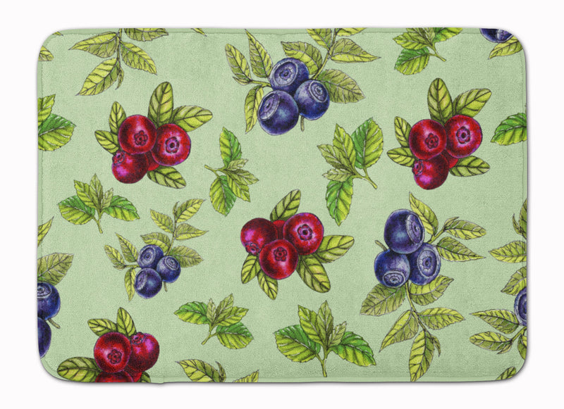 Berries in Green Machine Washable Memory Foam Mat BB5208RUG