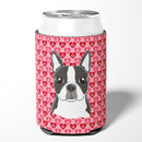 Boston Terrier Hearts Can or Bottle Hugger BB5273CC