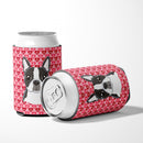 Boston Terrier Hearts Can or Bottle Hugger BB5273CC