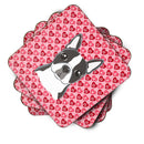 Boston Terrier Hearts Foam Coaster  BB5273FC