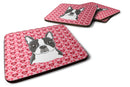 Boston Terrier Hearts Foam Coaster  BB5273FC