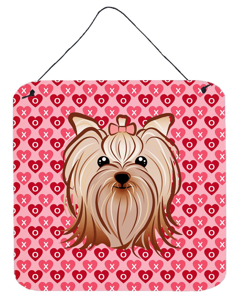 Yorkie Yorkishire Terrier Hearts Wall or Door Hanging Prints BB5274DS66