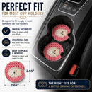 Pomeranian Set of 2 Cup Holder Car Coasters Absorbent Round Sandstone Coasters Gifts for Men or Women, 2.5, Multicolor