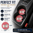 Dalmatian Set of 2 Cup Holder Car Coasters Absorbent Round Sandstone Coasters Gifts for Men or Women, 2.5, Multicolor
