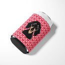 Smooth Black and Tan Dachshund Can or Bottle Hugger Cooler Sleeve for Standard 12 oz Cans, Insulated Foam Beer & Soda Can Hugger Reusable