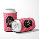 Smooth Black and Tan Dachshund Can or Bottle Hugger Cooler Sleeve for Standard 12 oz Cans, Insulated Foam Beer & Soda Can Hugger Reusable
