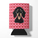Smooth Black and Tan Dachshund Can or Bottle Hugger Cooler Sleeve for Standard 12 oz Cans, Insulated Foam Beer & Soda Can Hugger Reusable