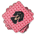 Smooth Black and Tan Dachshund Foam Coasters Set of 4 Cup Coasters for Indoor Outdoor, Tabletop Protection, Anti Slip, Mouse pad Material