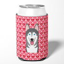 Alaskan Malamute Hearts Can or Bottle Hugger BB5288CC