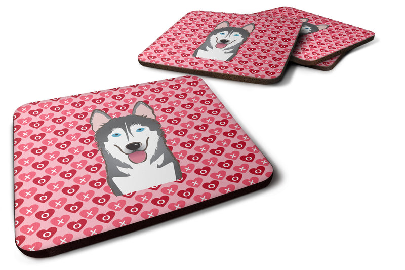 Alaskan Malamute Hearts Foam Coaster  BB5288FC