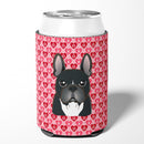 French Bulldog Can or Bottle Hugger Cooler Sleeve for Standard 12 oz Cans, Insulated Foam Beer & Soda Can Hugger Reusable