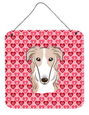 Borzoi Hearts Wall or Door Hanging Prints BB5298DS66