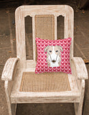 Borzoi Hearts Fabric Decorative Pillow BB5298PW1818