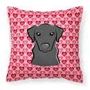 Black Labrador Decorative Throw Pillow 18x18 Indoor Outdoor Accent Cushion, Fabric Cover with Insert for Sofa, Bed, Porch & Living Room