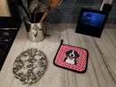 Bernese Mountain Dog Pot Holder Set of 2 Heat Resistant Quilted Hot Pads 7.5 x 7.5 Inch, Insulated Kitchen Trivets for Cooking & Baking