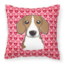 Beagle Decorative Throw Pillow 18x18 Indoor Outdoor Accent Cushion, Fabric Cover with Insert for Sofa, Bed, Porch & Living Room
