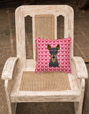 Min Pin Decorative Throw Pillow 18x18 Indoor Outdoor Accent Cushion, Fabric Cover with Insert for Sofa, Bed, Porch & Living Room