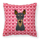 Min Pin Decorative Throw Pillow 18x18 Indoor Outdoor Accent Cushion, Fabric Cover with Insert for Sofa, Bed, Porch & Living Room
