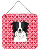 Border Collie Hearts Wall or Door Hanging Prints BB5311DS66