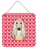 Afghan Hound Hearts Wall or Door Hanging Prints BB5314DS66