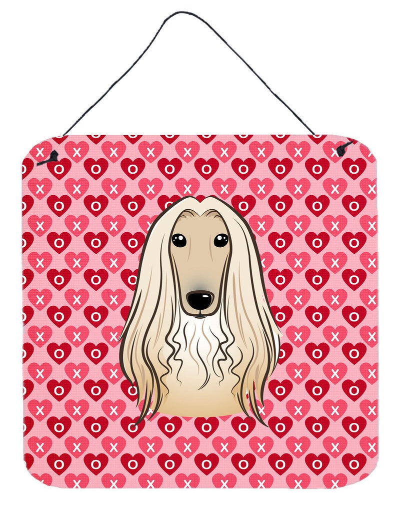 Afghan Hound Hearts Wall or Door Hanging Prints BB5314DS66