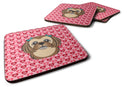 Chocolate Brown Shih Tzu Foam Coasters Set of 4 Cup Coasters for Indoor Outdoor, Tabletop Protection, Anti Slip, Mouse pad Material